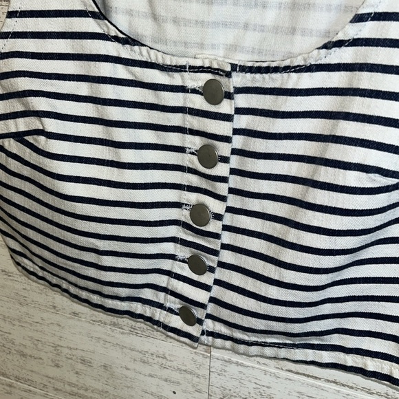 Topshop Moto Stripe Crop Top | SIZE 6 - Picture 5 of 5